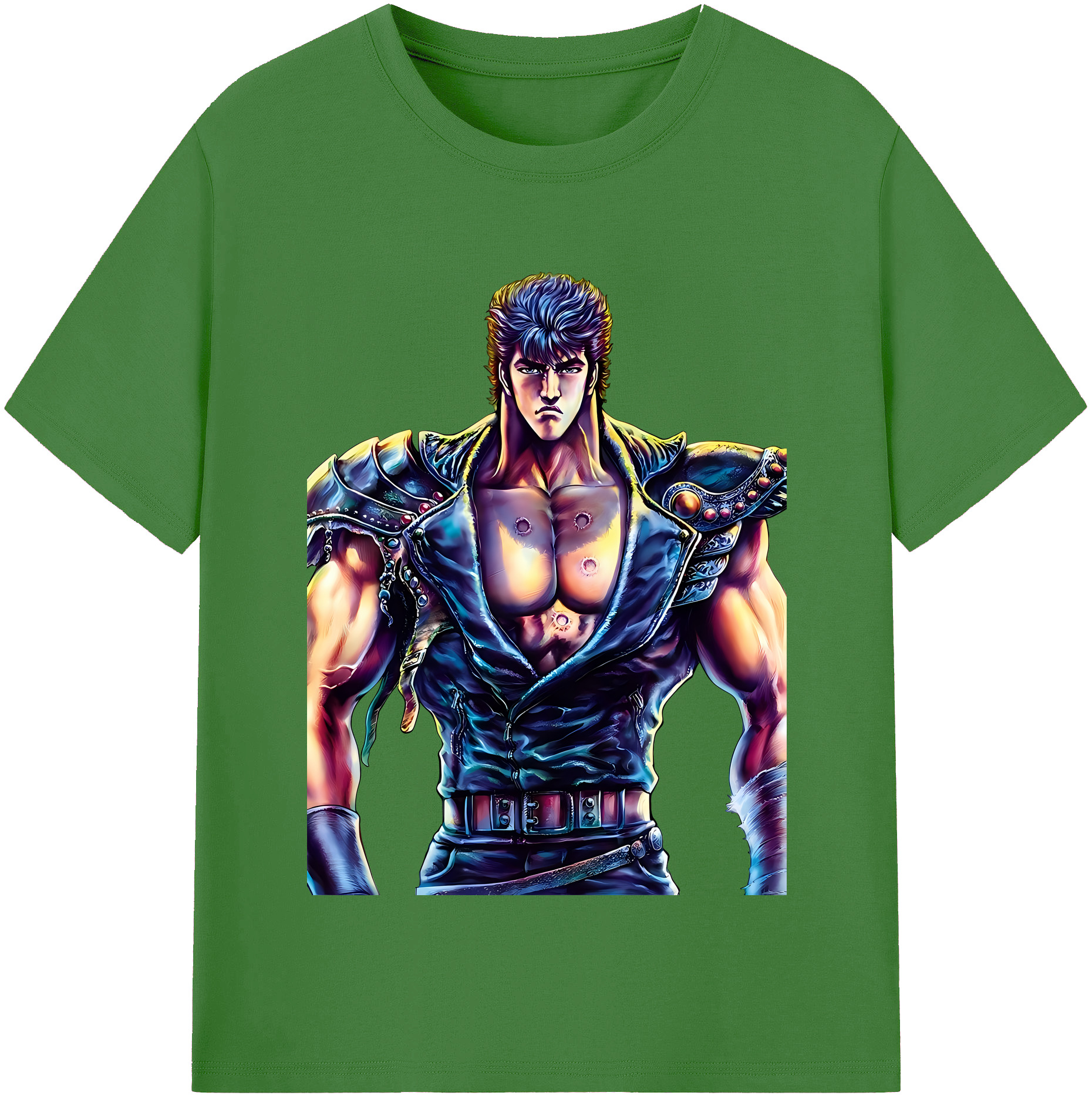 （画像用） 北斗の拳 Fist of the North Star レディースカジュアルプリントTシャツ（綿100％）